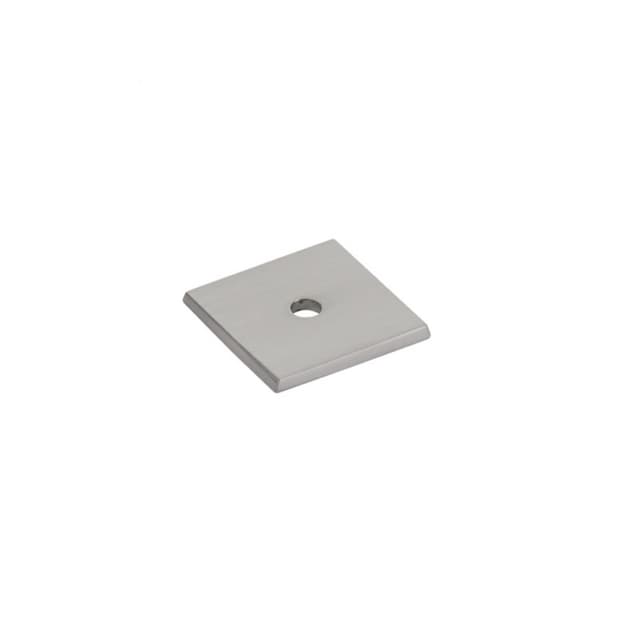 Emtek Art Deco Square Backplate for Knob, 1-1/4" L, Satin Nickel - 86434US15