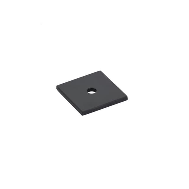 Emtek Art Deco Square Backplate for Knob, 1-1/4" L, Flat Black - 86434US19