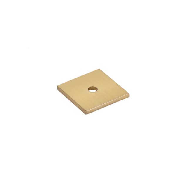 Emtek Art Deco Square Backplate for Knob, 1-1/4" L, Satin Brass - 86434US4