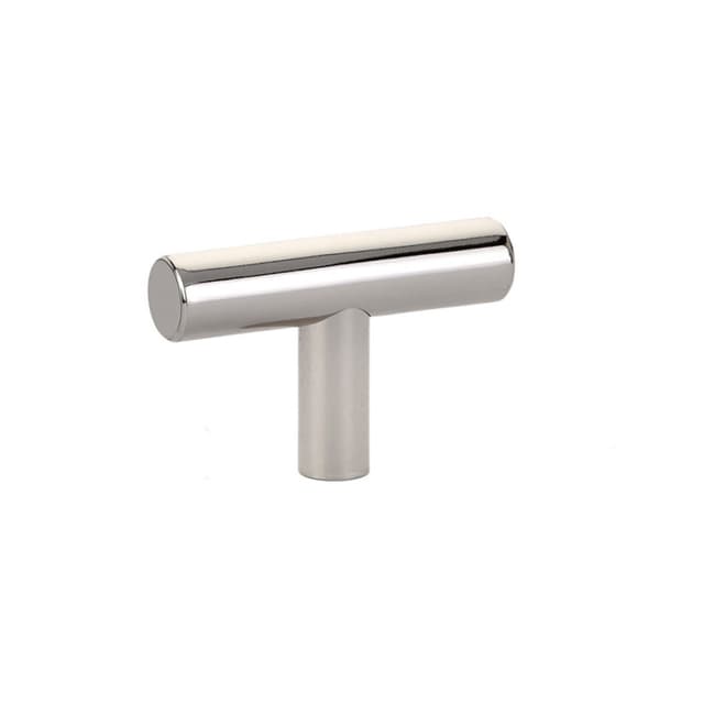 Emtek Contemporary Bar T-Knob, 2" Diameter, Polished Nickel - 86357US14