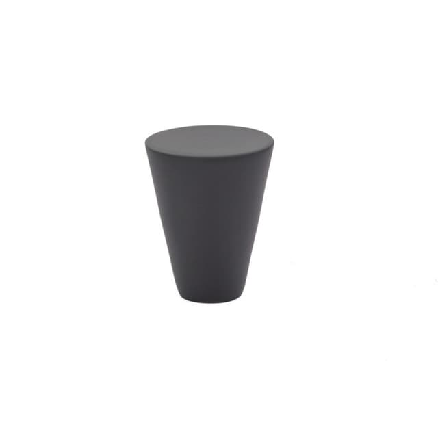 Emtek Contemporary Cone Knob, 1" Diameter, Flat Black - 86261US19