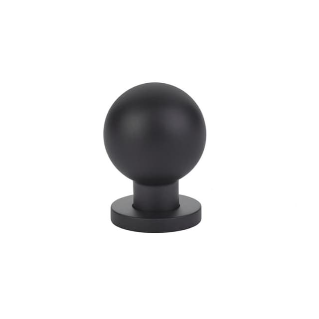 Emtek Contemporary Globe Knob, 1-1/8" Diameter, Flat Black - 86152US19