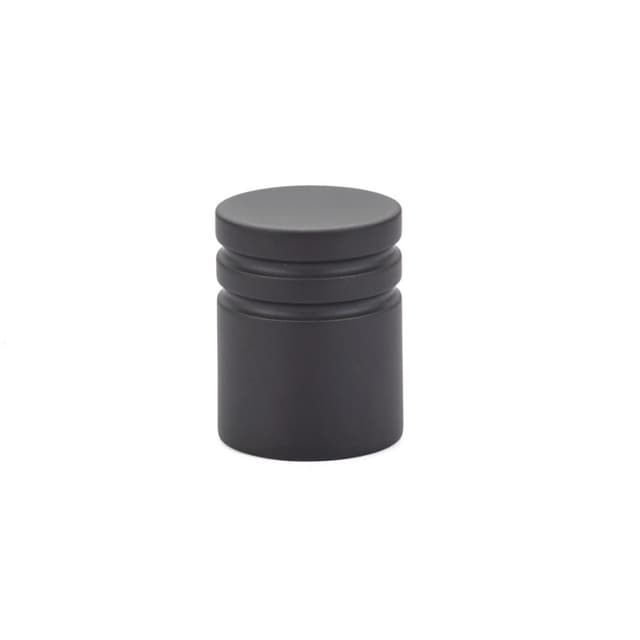 Emtek Contemporary Metric Knob, 1" Diameter, Flat Black - 86268US19