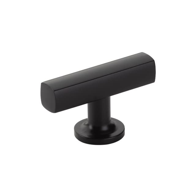 Emtek Urban Modern Freestone T-Knob, 2" Diameter, Flat Black - 86727US19
