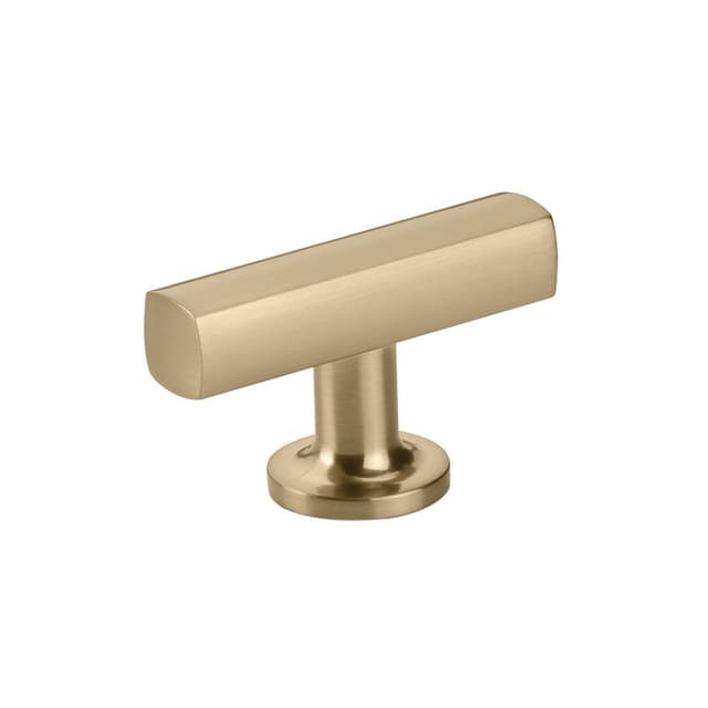 Emtek Urban Modern Freestone T-Knob, 2" Diameter, Satin Brass - 86727US4