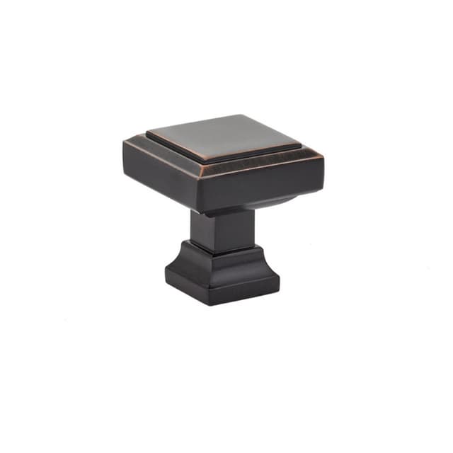 Emtek Geometric Square Knob, 1-1/4" L, Oil Rubbed Bronze - 86295US10B