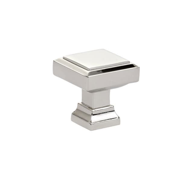 Emtek Geometric Square Knob, 1-1/4" L, Polished Nickel - 86295US14