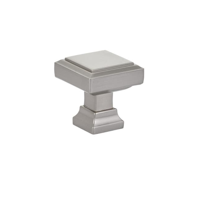 Emtek Geometric Square Knob, 1-1/4" L, Satin Nickel - 86295US15