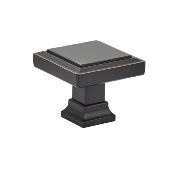 Emtek Geometric Square Knob, 1-5/8" L, Oil Rubbed Bronze - 86296US10B
