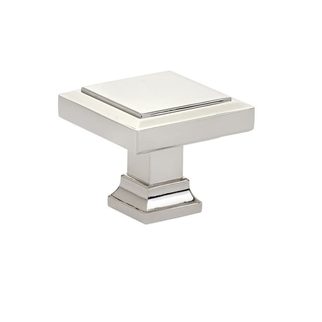 Emtek Geometric Square Knob, 1-5/8" L, Polished Nickel - 86296US14