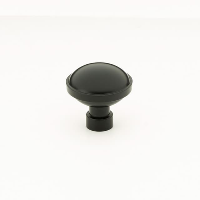 Emtek Industrial Modern Brandt Knob, 1-1/4" Diameter, Flat Black - 86695US19