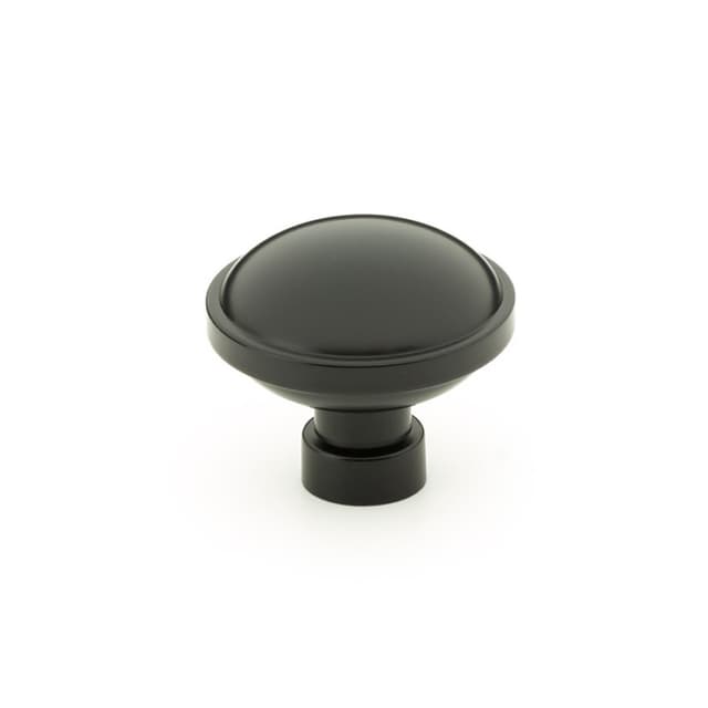 Emtek Industrial Modern Brandt Knob, 1-3/4" Diameter, Flat Black - 86696US19