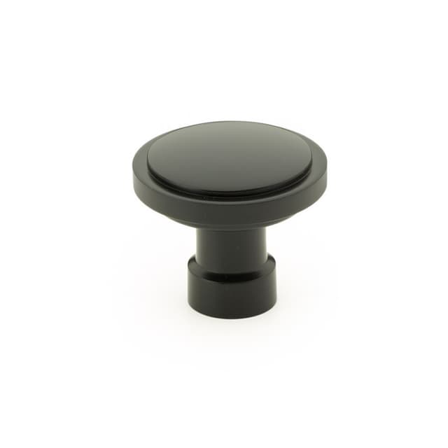 Emtek Industrial Modern Haydon Knob, 1-3/4" Diameter, Flat Black - 86698US19