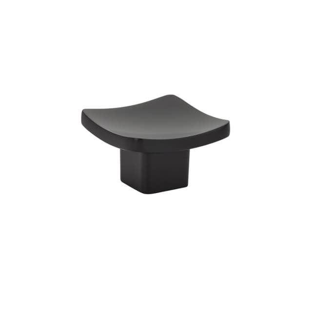 Emtek Mid Century Modern Basin Knob, 1-5/8" Diameter, Flat Black - 86318US19
