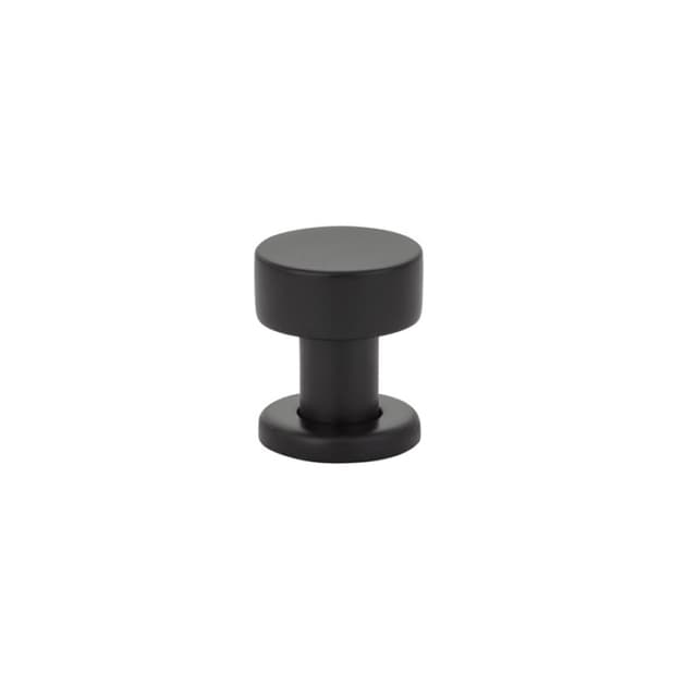 Emtek Mid Century Modern Cadet Knob, 1" Diameter, Flat Black - 86321US19