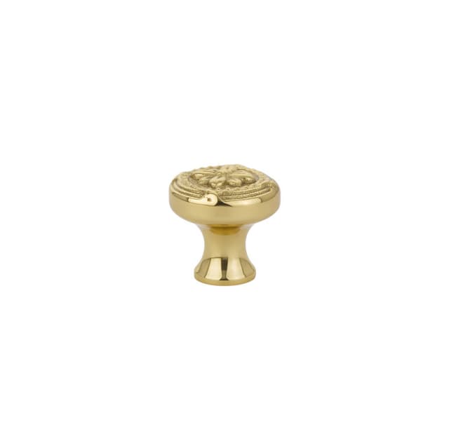 Emtek Ribbon & Reed Knob, 1-1/4" Diameter, Polished Brass - 86277US3