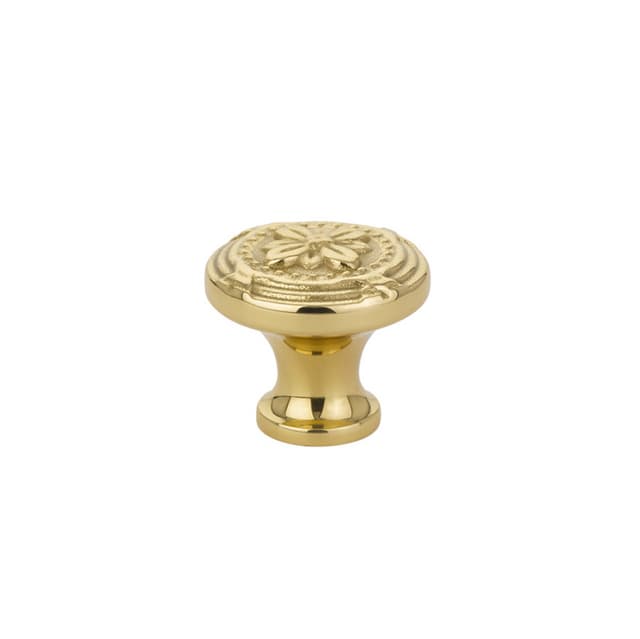 Emtek Ribbon & Reed Knob, 1-3/4" Diameter, Polished Brass - 86278US3