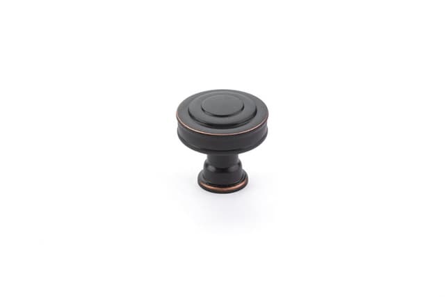 Emtek Transitional Heritage Glendon Knob, 1-1/4" Diameter, Oil Rubbed Bronze - 86463US10B