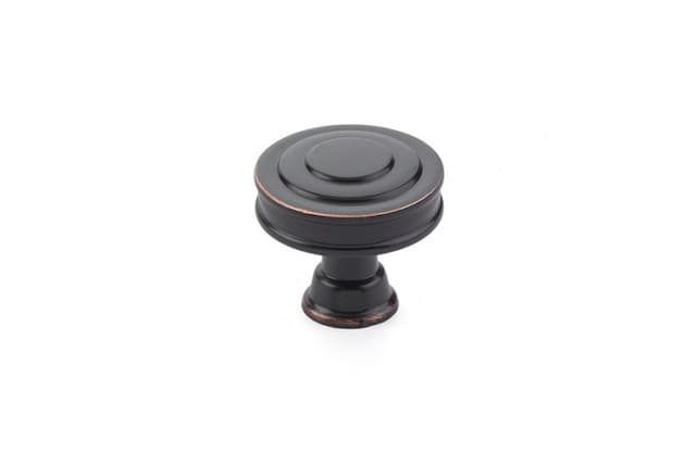 Emtek Transitional Heritage Glendon Knob, 1-5/8" Diameter, Oil Rubbed Bronze - 86464US10B