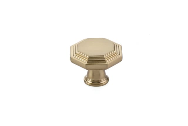 Emtek Transitional Heritage Midvale Knob, 1-3/4" Diameter, Satin Brass - 86466US4
