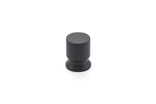 Emtek Transitional Heritage Prosser Knob, 1" Diameter, Flat Black - 86469US19