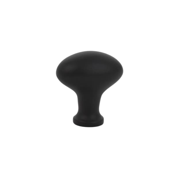 Emtek Traditional Egg Knob, 1" Diameter, Flat Black - 86015US19