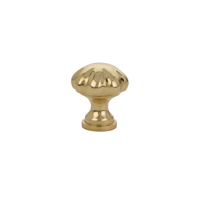 Emtek Traditonal Melon Cabinet Knob, 1-1/4" Diameter, Polished Brass - 86122US3