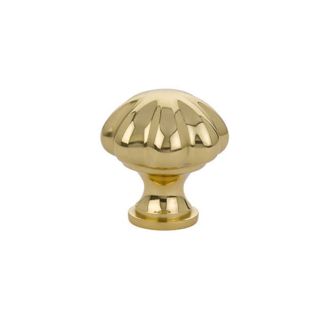 Emtek Traditional Melon Knob, 1-3/4" Diameter, Polished Brass - 86203US3