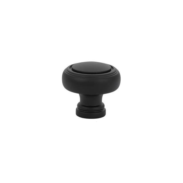 Emtek Traditional Norwich Knob, 1-1/4" Diameter, Flat Black - 86610US19