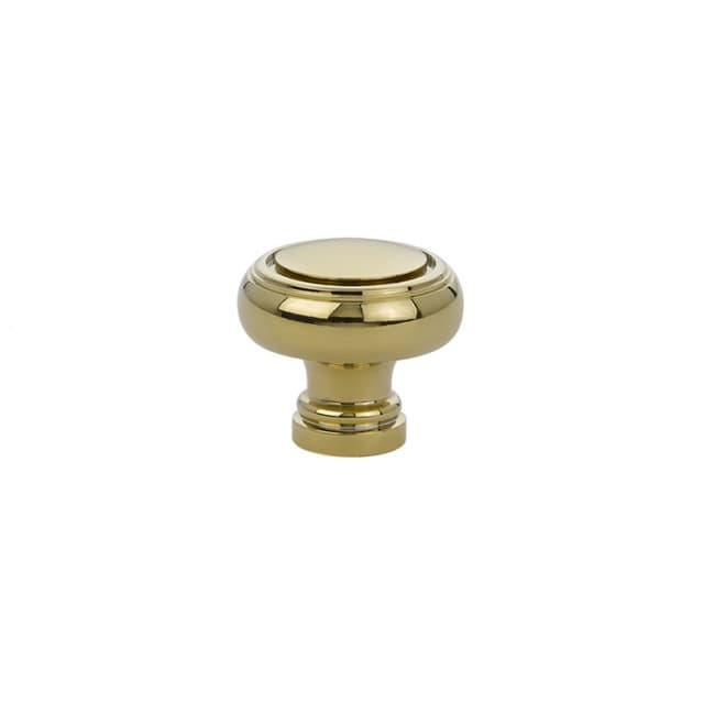 Emtek Traditional Norwich Knob, 1-1/4" Diameter, Polished Brass - 86610US3