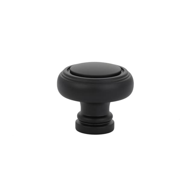 Emtek Traditional Norwich Knob, 1-5/8" Diameter, Flat Black - 86611US19