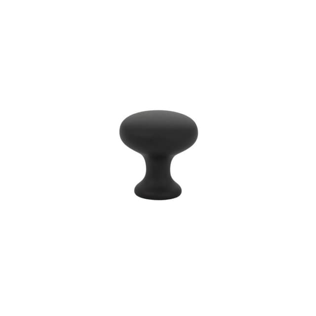 Emtek Traditional Providence Cabinet Knob, 1" Diameter, Flat Black - 86013US19