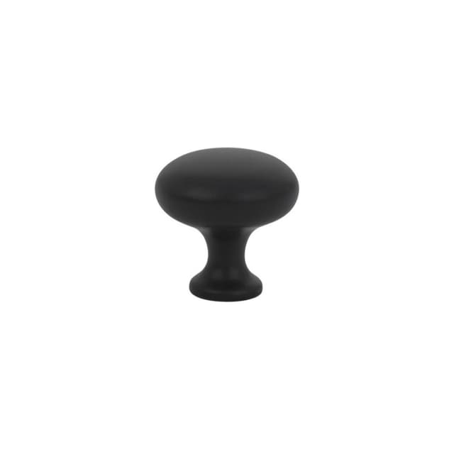 Emtek Traditional Providence Knob, 1-1/4" Diameter, Flat Black - 86014US19