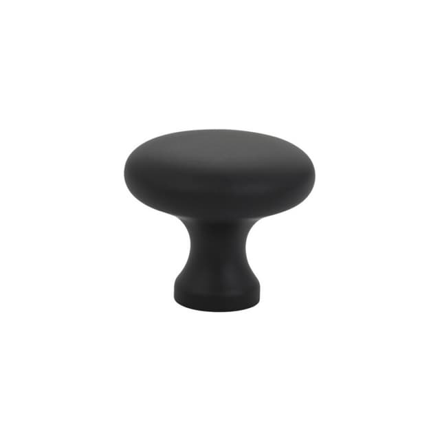Emtek Traditional Providence Knob, 1-3/4" Diameter, Flat Black Traditional - 86027US19