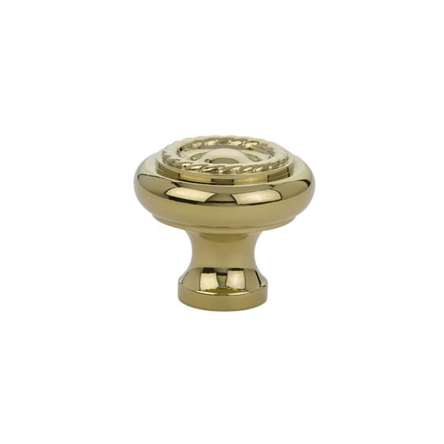Emtek Traditional Rope Knob, 1-3/4" Diameter, Polished Brass - 86202US3