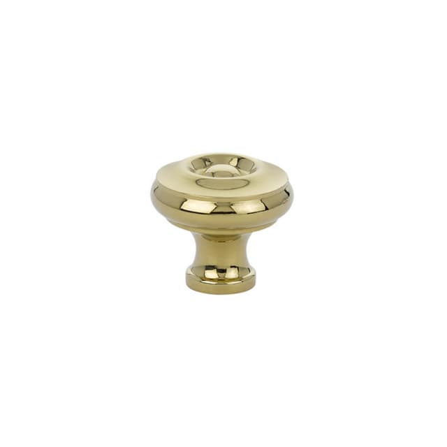 Emtek Traditional Waverly Knob, 1-1/4" Diameter, Polished Brass - 86115US3