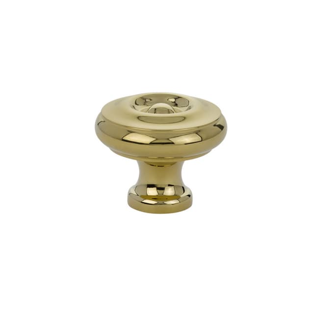 Emtek Traditional Waverly Knob, 1-3/4" Diameter, Polished Brass - 86201US3