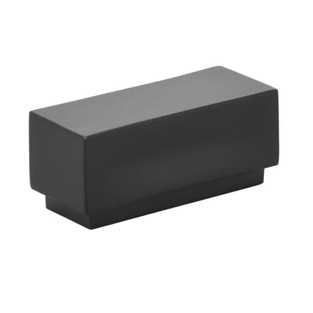 Emtek Urban Modern Cinder Knob, 2-1/4" Diameter, Flat Black - 86447US19