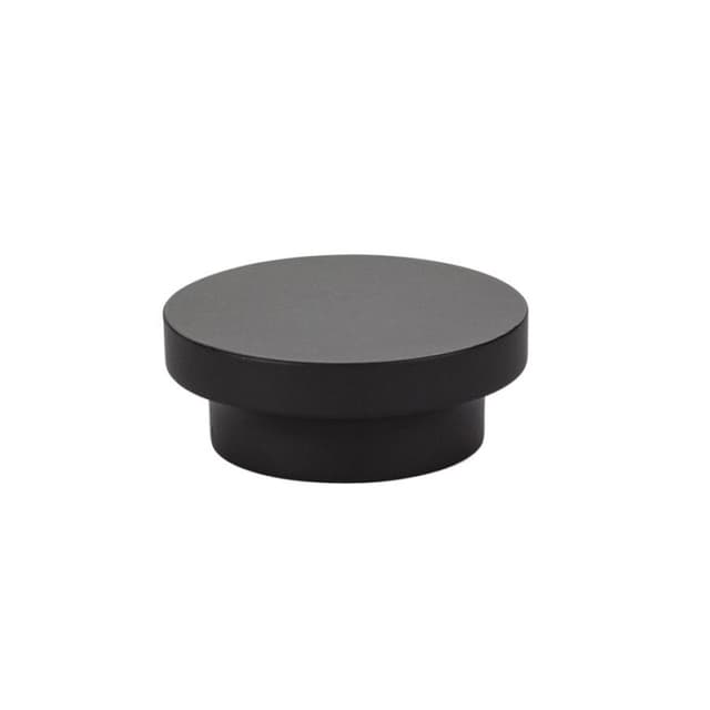 Emtek Urban Modern District Knob, 1-5/8" Diameter, Flat Black - 86449US19