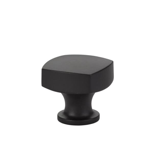Emtek Urban Modern Freestone Knob, 1-1/4" Diameter, Flat Black - 86450US19