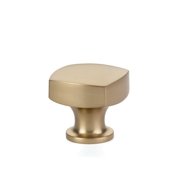 Emtek Urban Modern Freestone Knob, 1-1/4" Diameter, Satin Brass - 86450US4