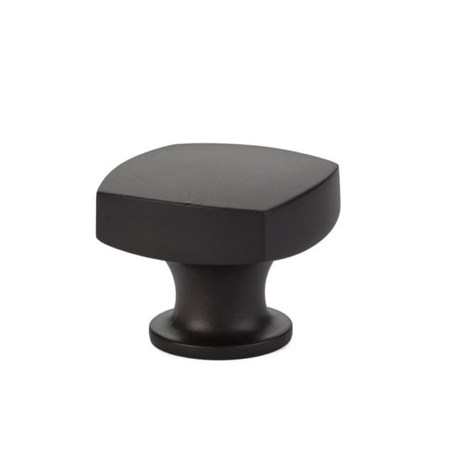 Emtek Urban Modern Freestone Knob, 1-1/2" Diameter, Flat Black - 86451US19