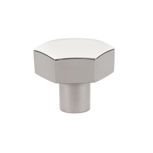 Emtek Urban Modern Mod Hex Knob, 1-1/2" Diameter, Polished Nickel - 86458US14