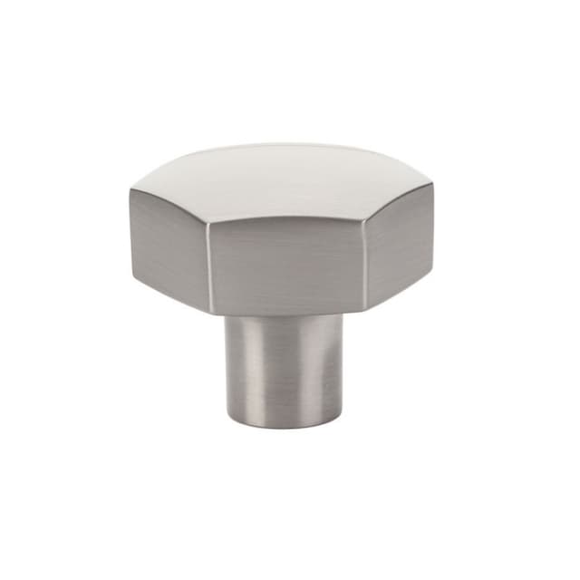 Emtek Urban Modern Mod Hex Knob, 1-1/2" Diameter, Satin Nickel - 86458US15