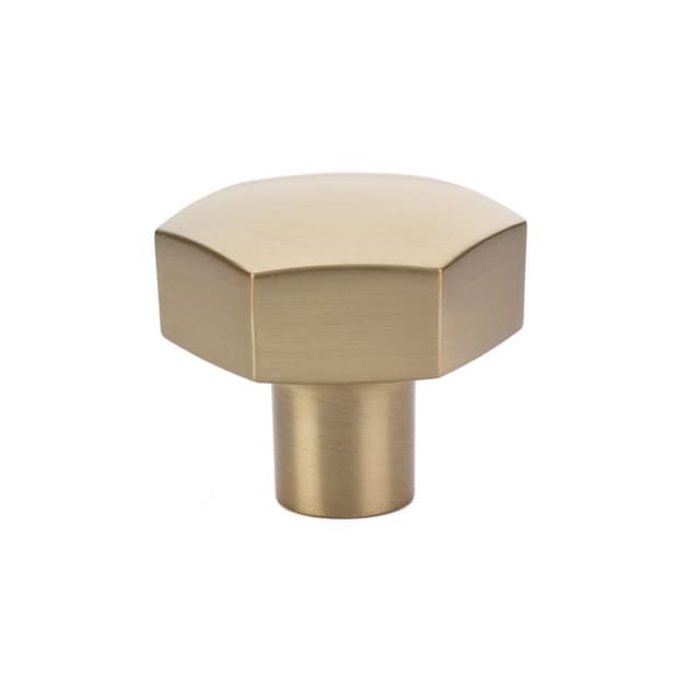 Emtek Urban Modern Mod Hex Knob, 1-1/2" Diameter, Satin Brass - 86458US4