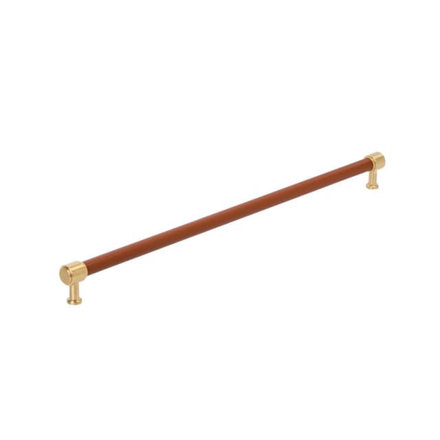 Amerock Fairlane Series Cognac Leather/Champagne Bronze 24" (610 mm) Center to Center Appliance Pull, BP37546CNLCZ