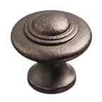 Colonial Bronze Distressed® Series, Solid Brass Knob 1-3/8" Dia., Oil Rubbed Bronze Finish