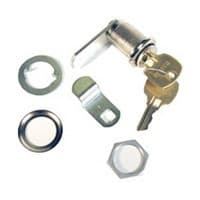 CompX National Removacore Unassembled Cam Locks, 90 Degree Cam Turn, Max Thickness 1-1/8, Bright Nickel M5-7054L-14A