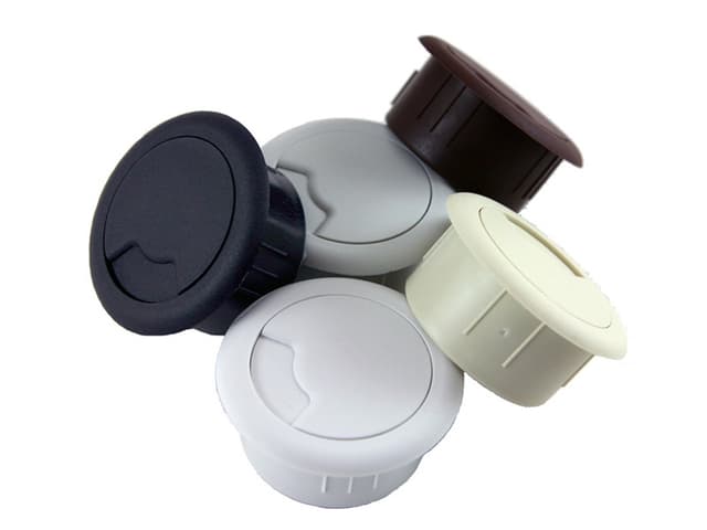 Custom Accents CPF-25 Round Three Piece, Plastic Wire Grommets