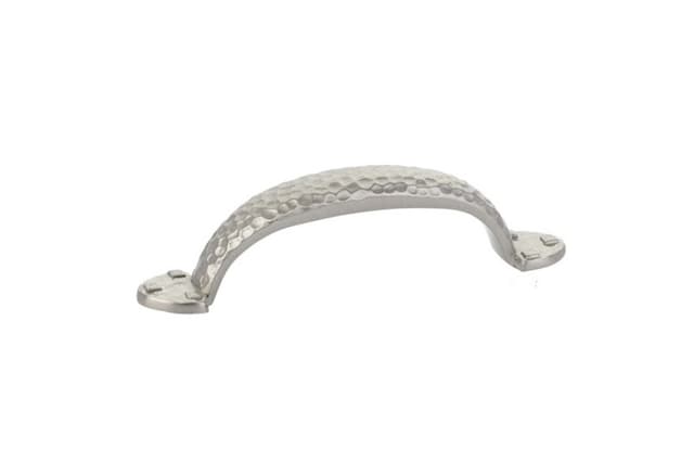Emtek Arts & Crafts Hammered Pull, 3-1/2"CC, Satin Nickel - 86047US15